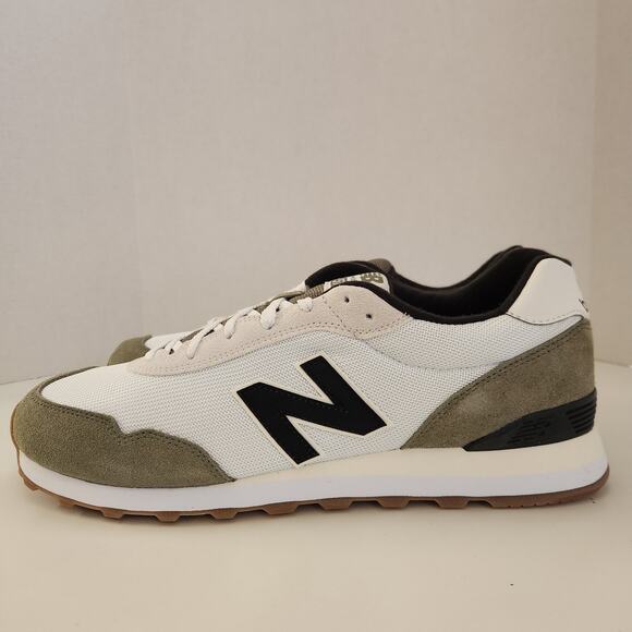 New Balance Men\'s 515 V3 Sneaker, White/Dark Olivine, 14 M main image 6